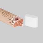 Liquid Foundation Custom Cosmetic Tubes D30mm 30-60ml With Super Flat Cover Plastic Oval Tube