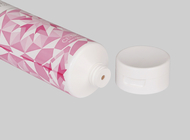 PCR PE Custom Cosmetic Tubes D55mm 150-400ml Empty Cosmetic Squeeze Plastic Body Lotion Tube With Flip Top