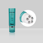 Lotion Custom Cosmetic Tubes D50mm Plastic Round Shaped With Massage Stainless Steel Ball