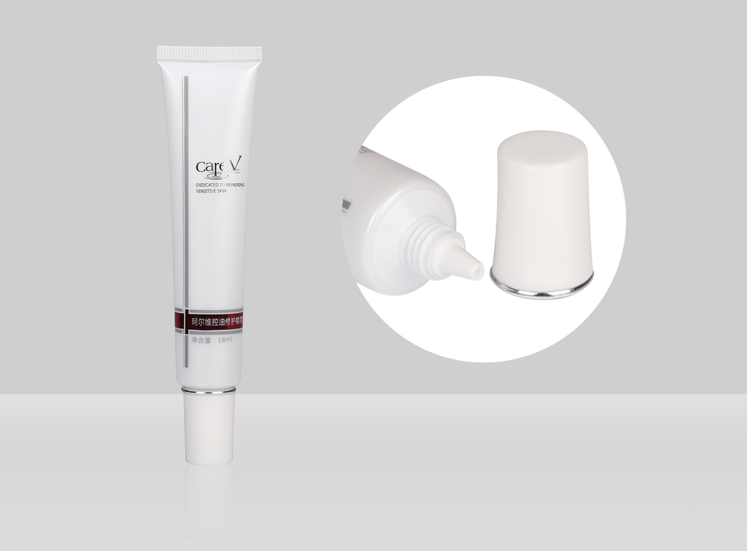 Custom Empty Plastic Cosmetic Squeeze Tube D22mm 10-30ml Eye Cream Liquid Foundation Tube With Nozzle
