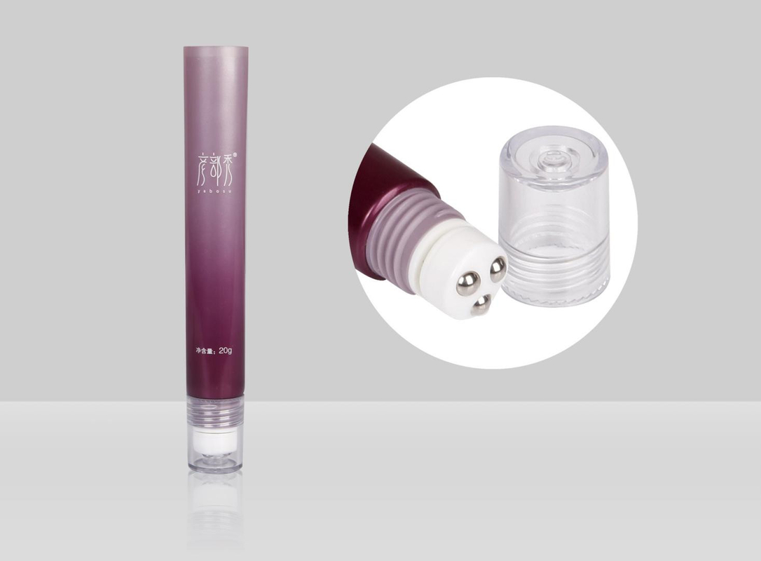 Empty Eye Cream Tubes 10-25ml Custom Cosmetic Tubes With Massage Stainless Steel Ball