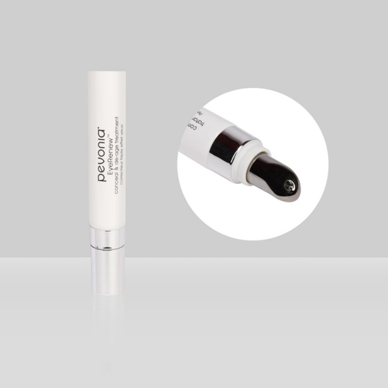 D19mm 10-25ml Metal applicator custom cosmetic eye cream massage serum tube